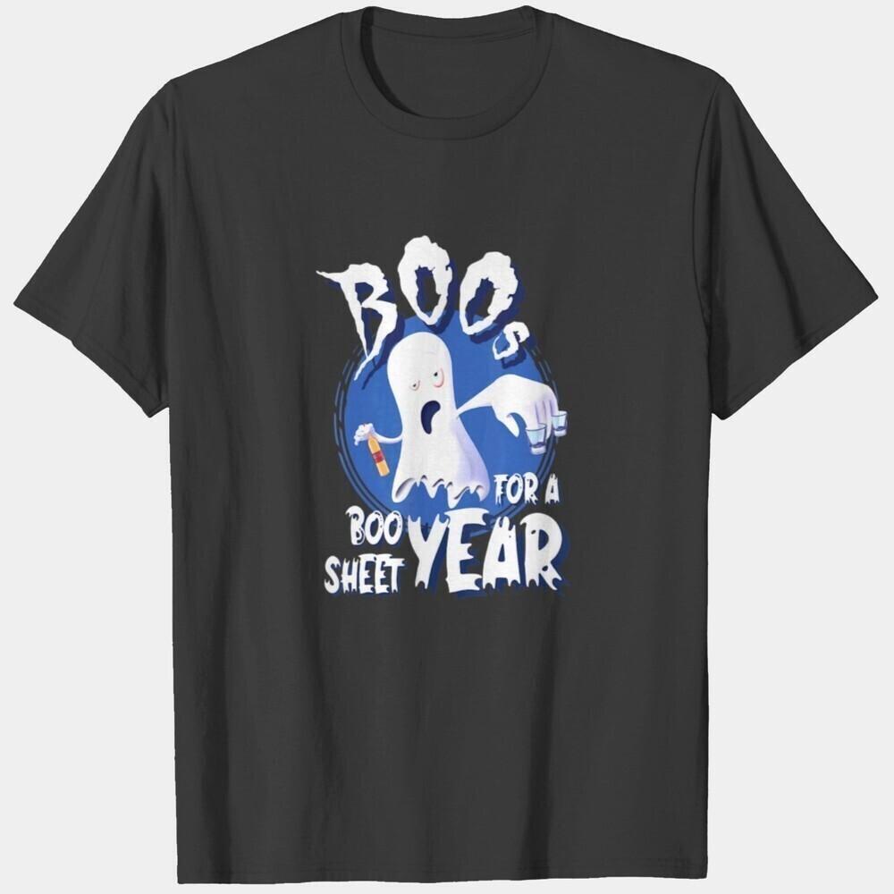 Funny Drunk Ghost Boo Sheet Halloween Party Humor Graphic T-Shirt